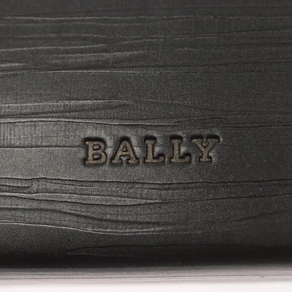 BALLY Hand Bag Leather Black Gold Auth 126005 - Picture 13 of 16